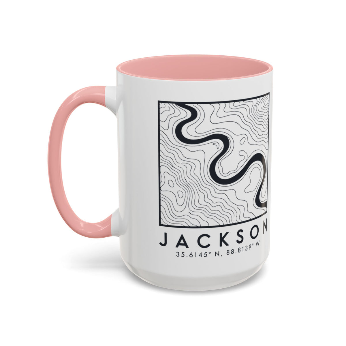 Jackson Topo Map Accent Mug