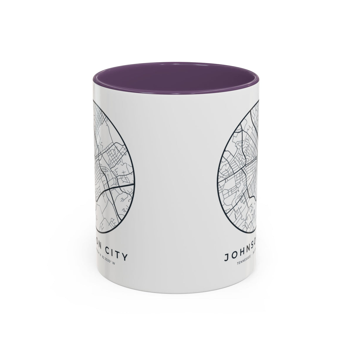 Johnson City Street Map Accent Mug