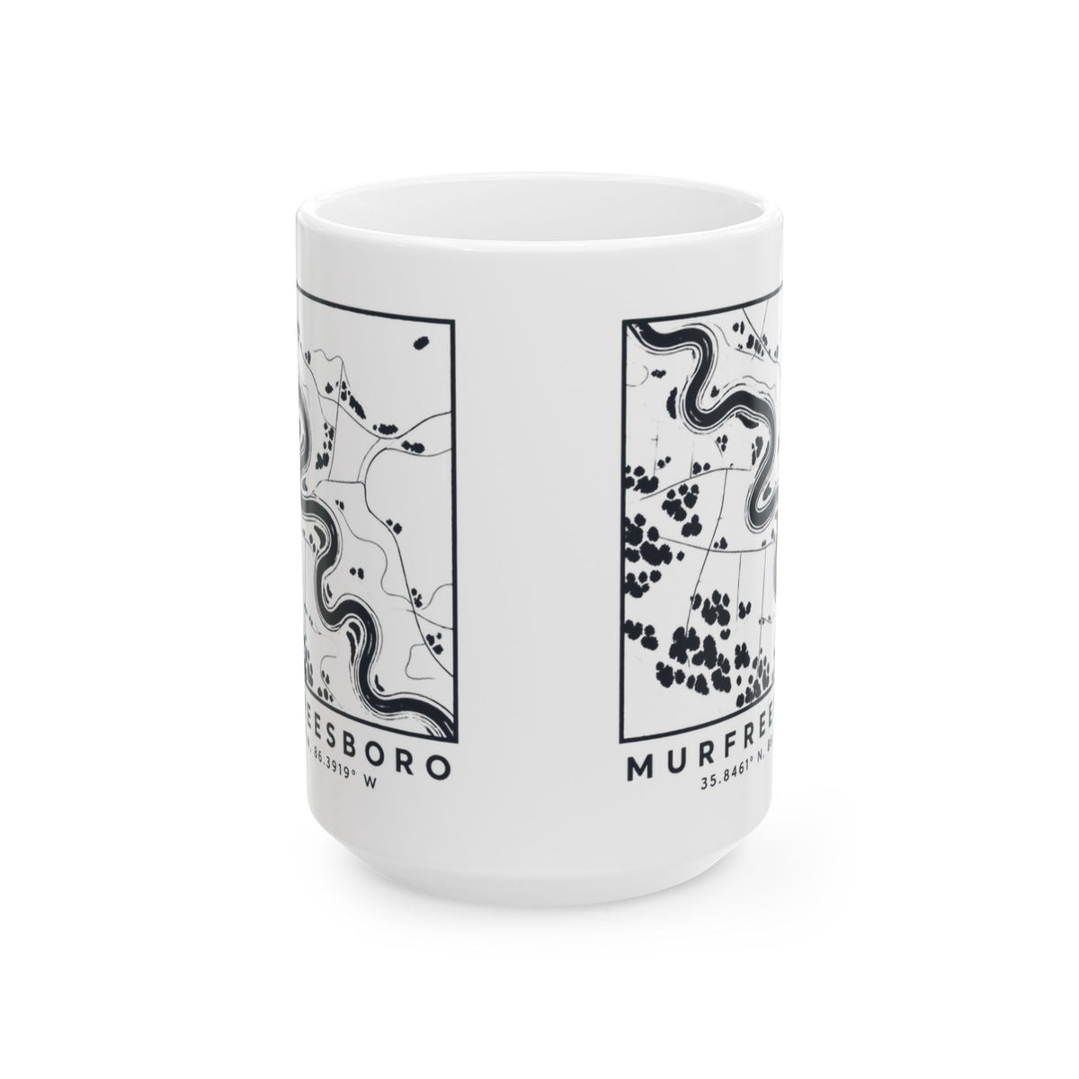Murfreesboro Topo Map Mug