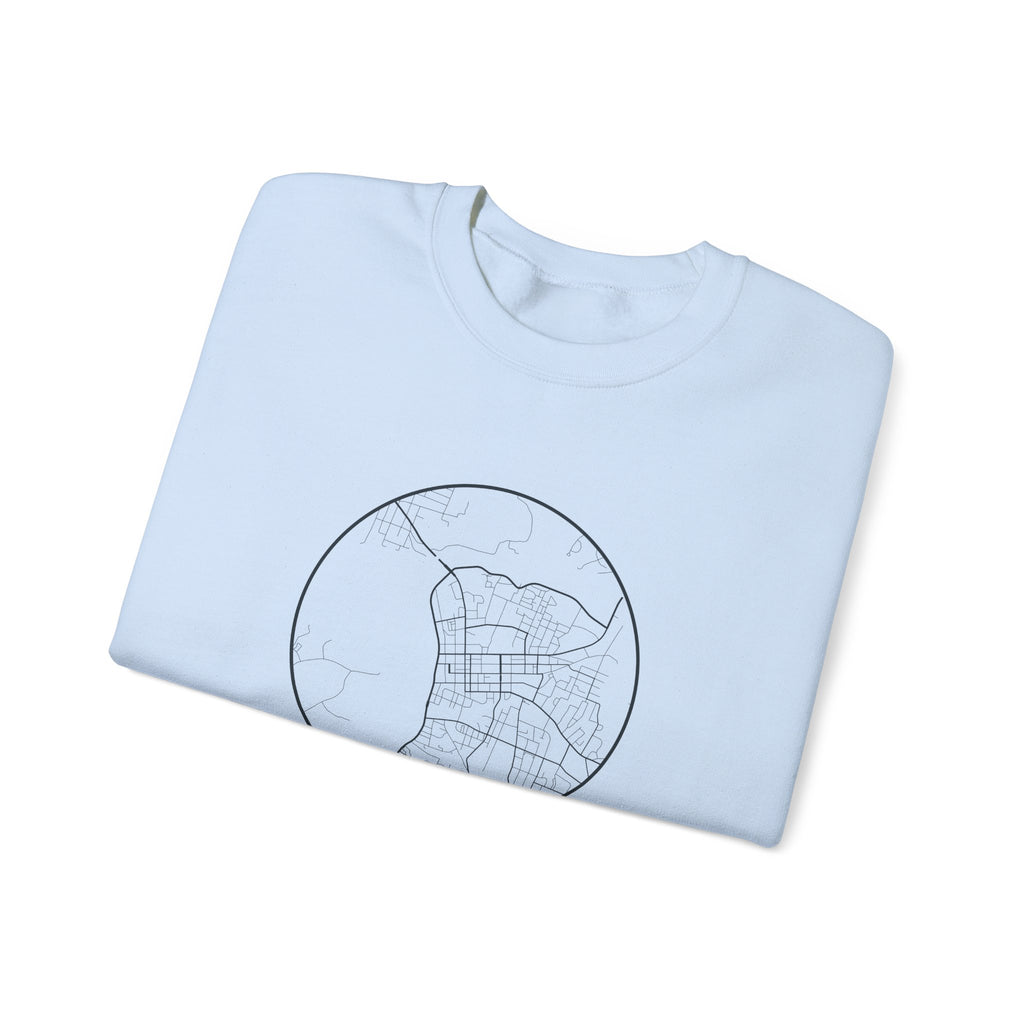 Clarksville Street Map Crewneck Sweatshirt