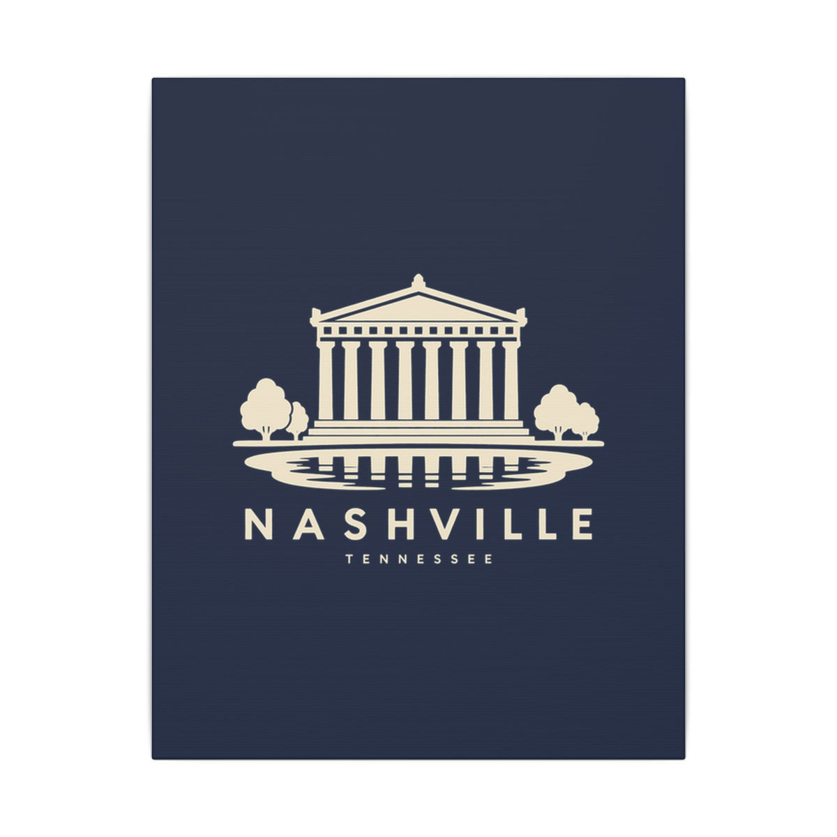 Nashville Parthenon Canvas Print (Navy)