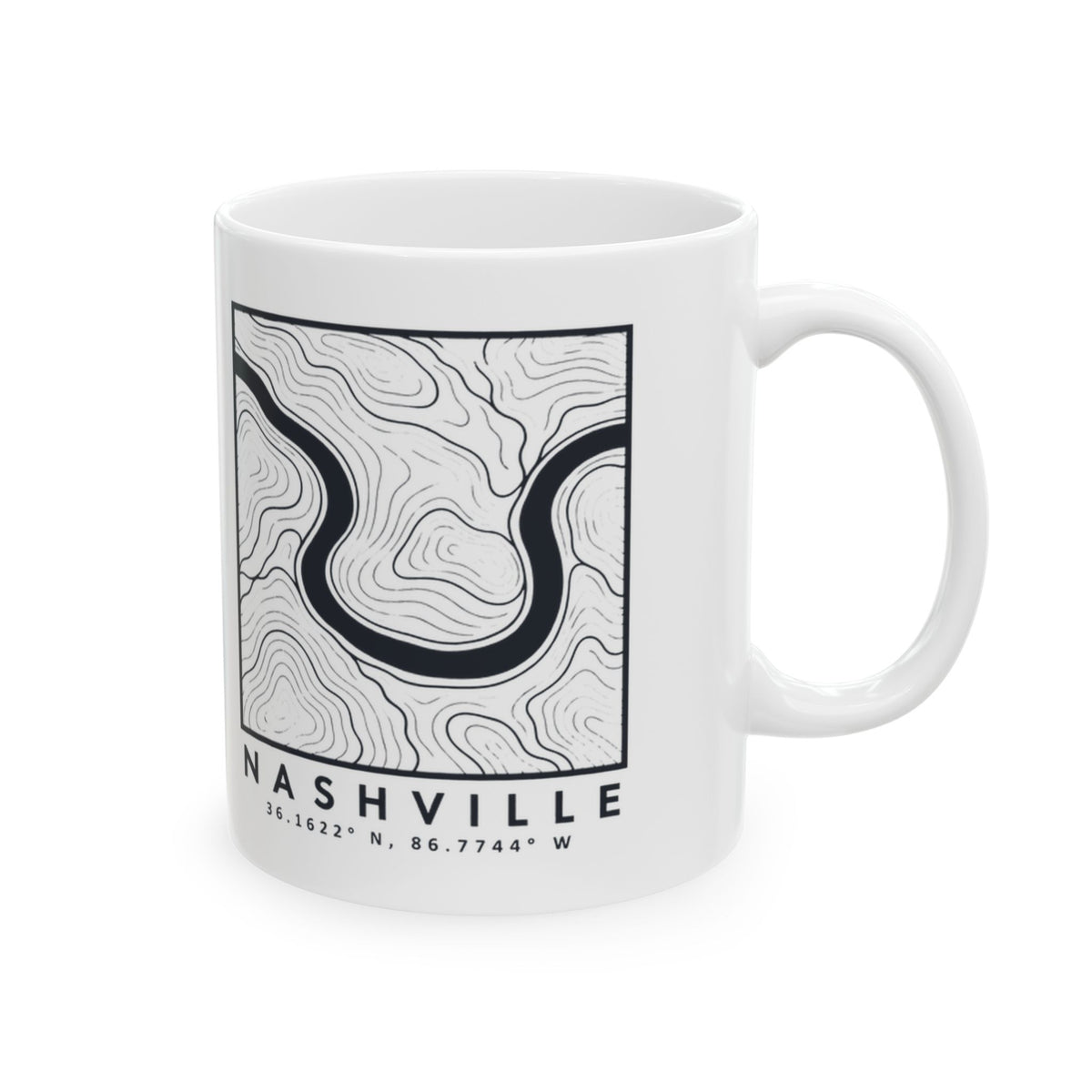 Nashville Topo Map Mug