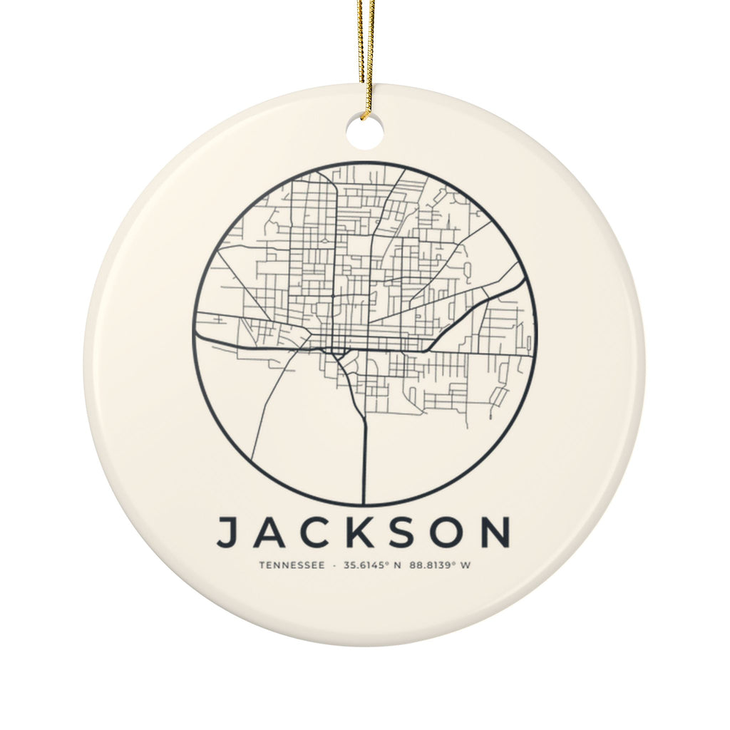 Jackson Street Map Ornament