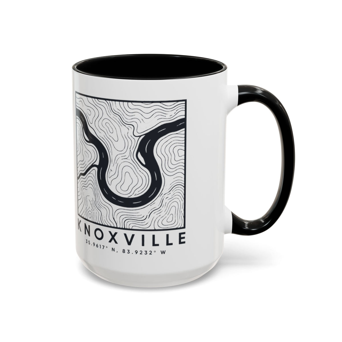 Knoxville Topo Map Accent Mug