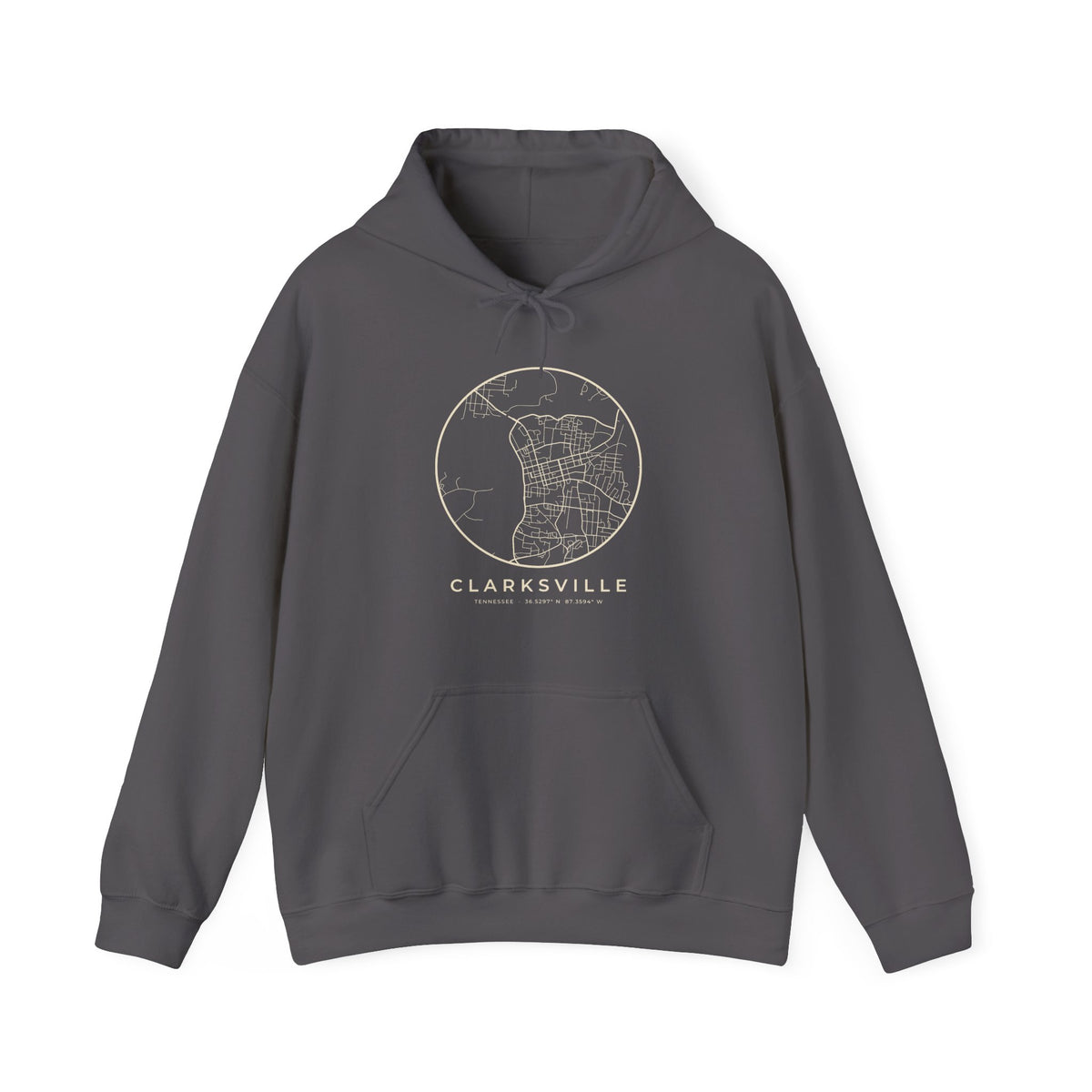 Clarksville Street Map Hoodie