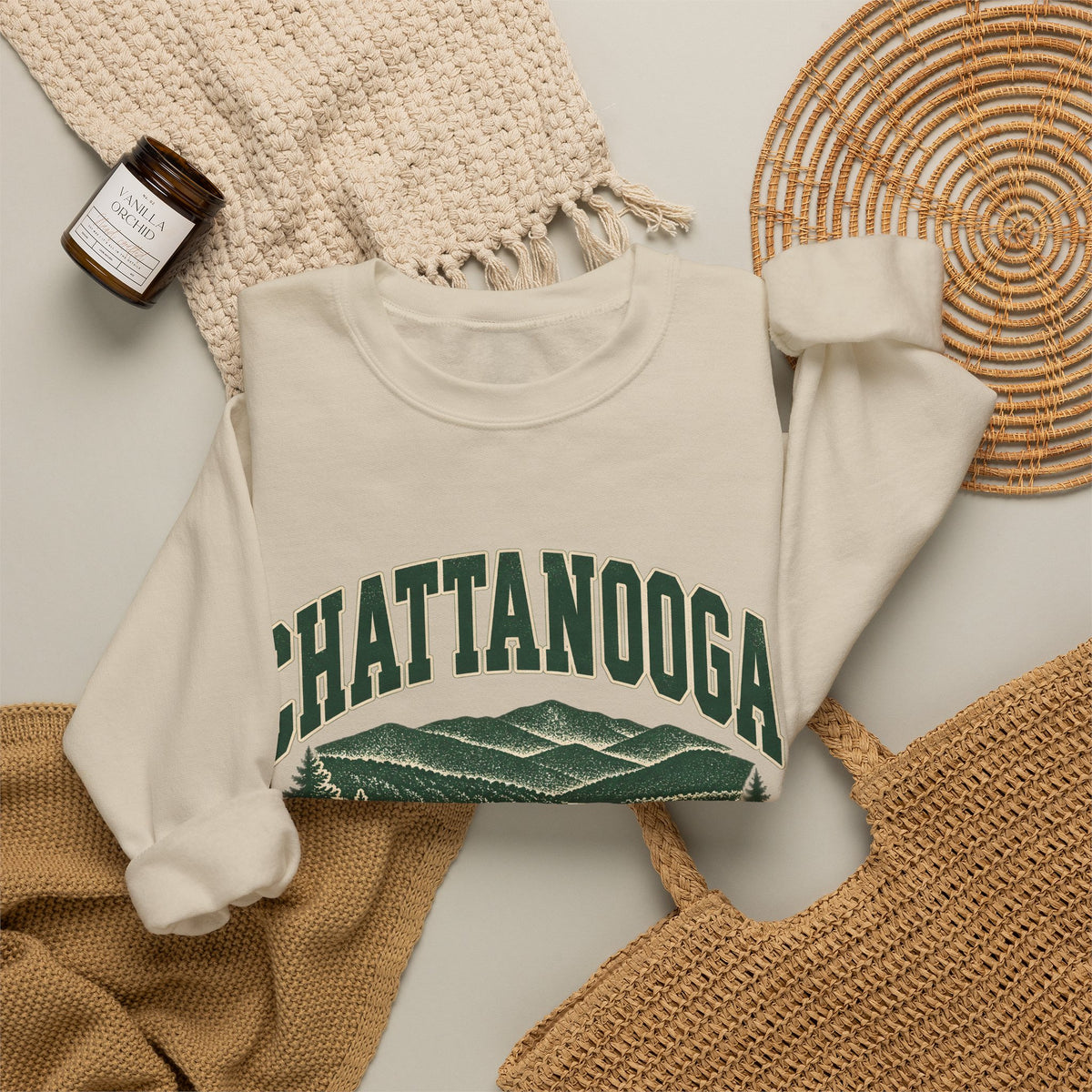 Chattanooga Vintage Varsity Crewneck Sweatshirt