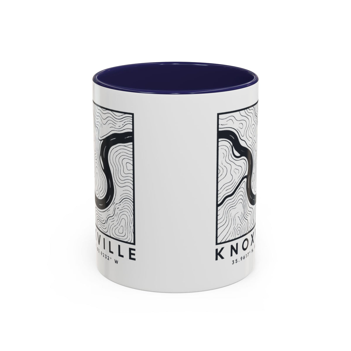 Knoxville Topo Map Accent Mug