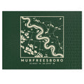 Murfreesboro Topo Map Puzzle (Forest Green)