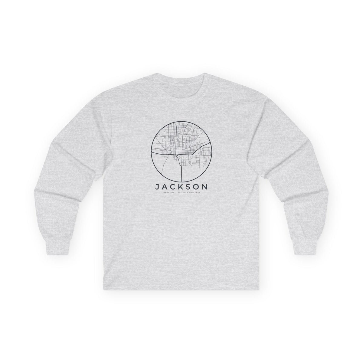Jackson Street Map Long Sleeve T-Shirt