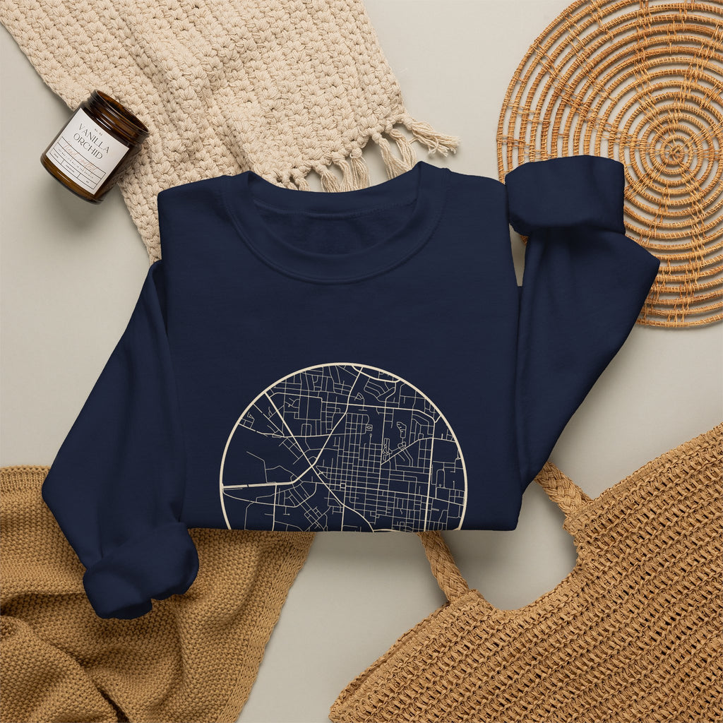 Murfreesboro Street Map Crewneck Sweatshirt
