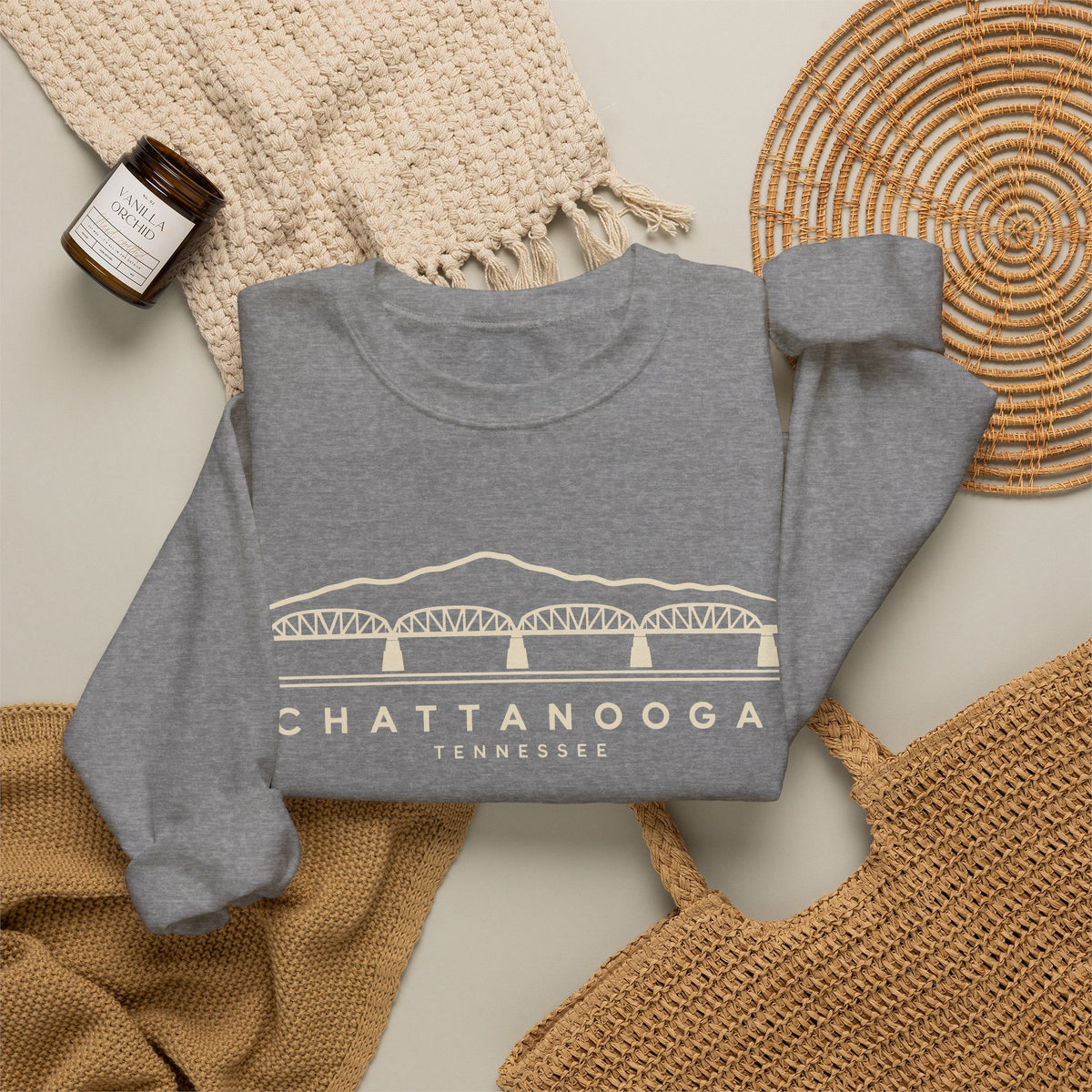 Chattanooga Walnut Street Bridge Crewneck Sweatshirt