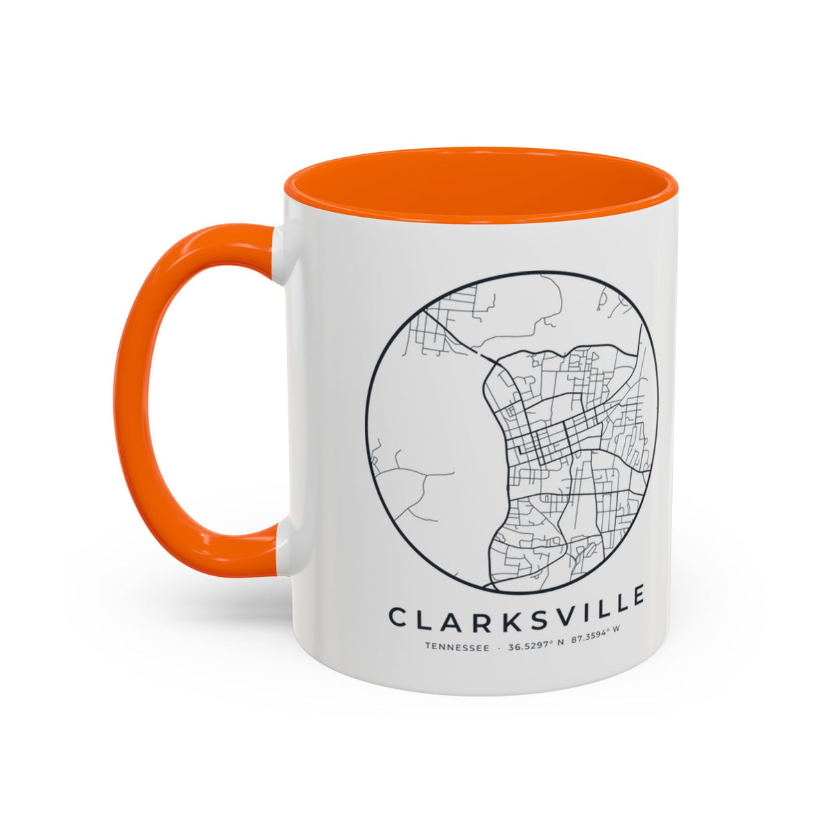 Clarksville Street Map Accent Mug