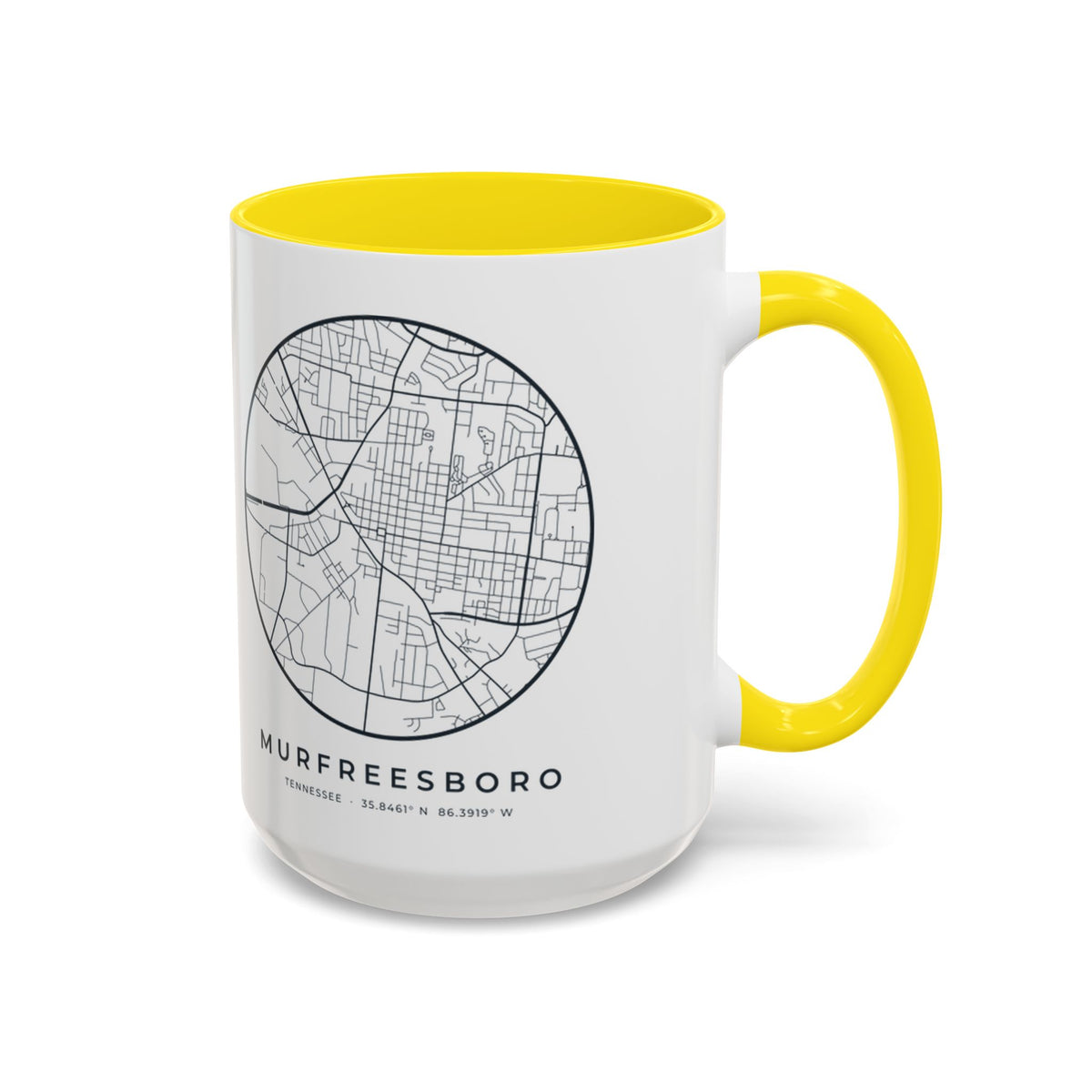 Murfreesboro Street Map Accent Mug