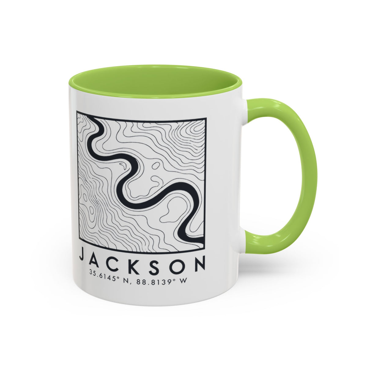 Jackson Topo Map Accent Mug
