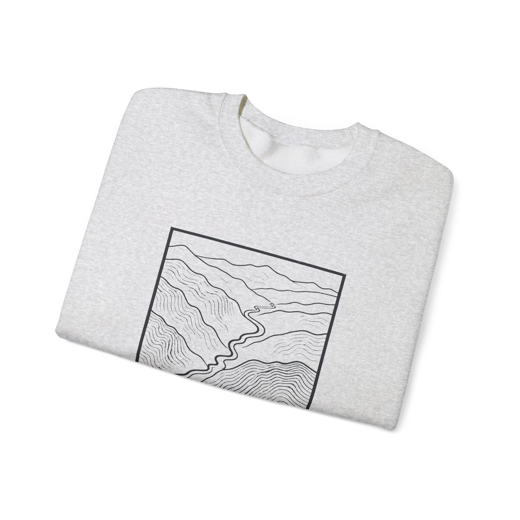 Johnson City Topo Map Crewneck Sweatshirt