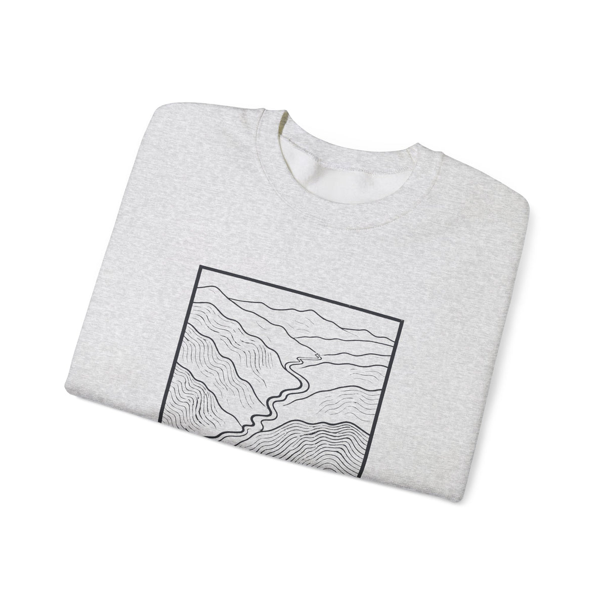 Johnson City Topo Map Crewneck Sweatshirt