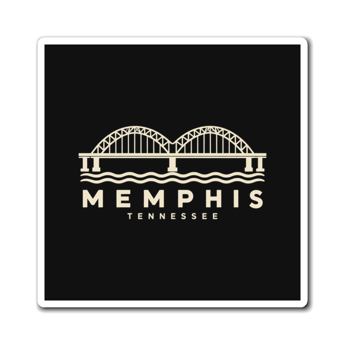 Memphis Hernando de Soto Bridge Magnet (Black)