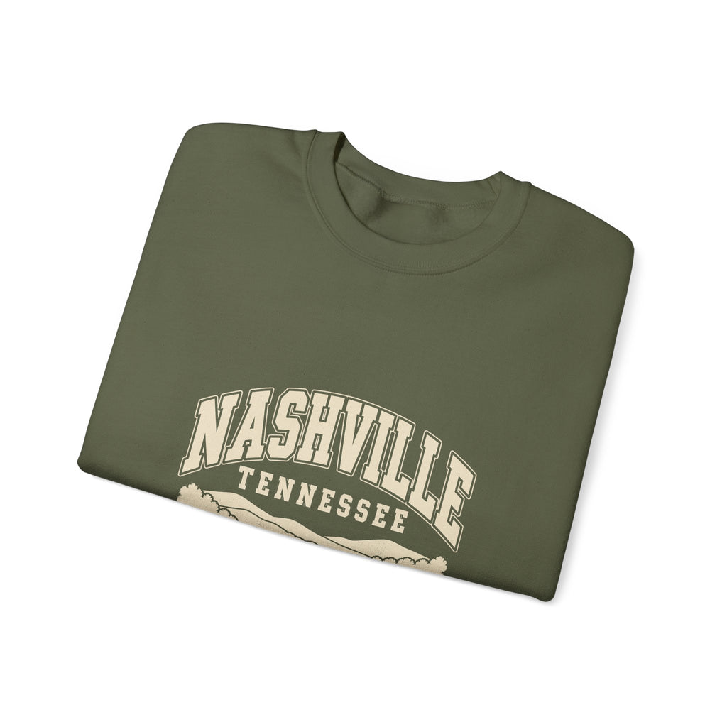 Nashville Vintage Varsity Crewneck Sweatshirt