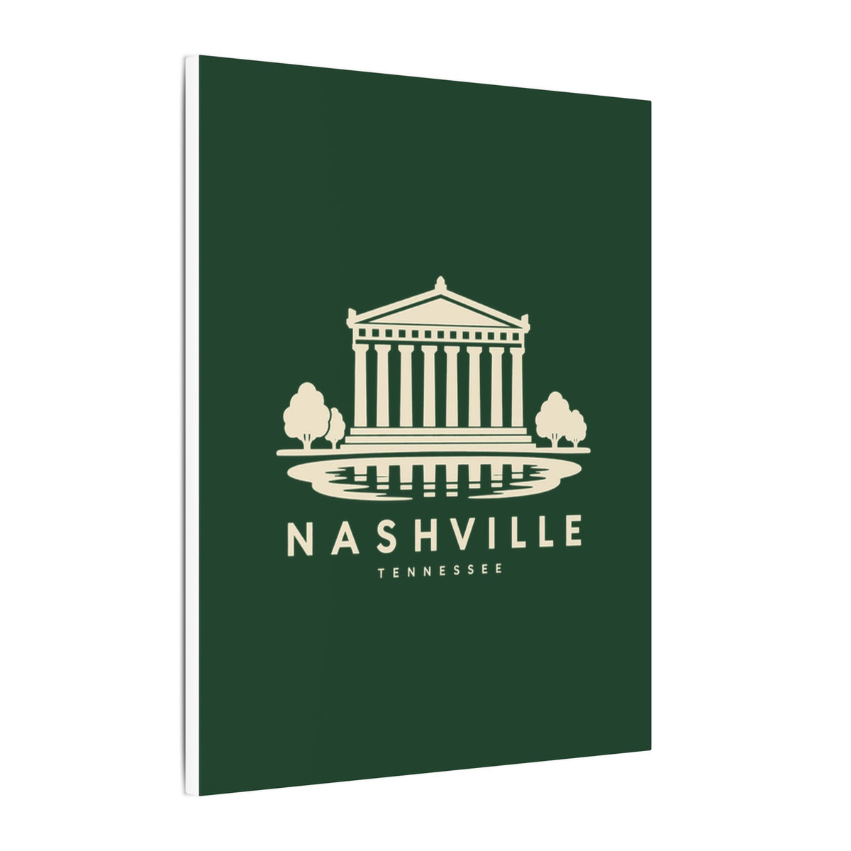 Nashville Parthenon Canvas Print (Forest Green)