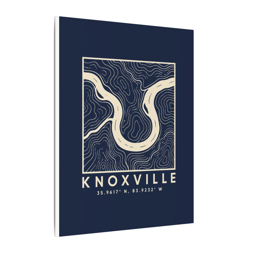 Knoxville Topo Map Canvas Print (Navy)