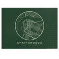 Chattanooga Street Map Puzzle (Forest Green)