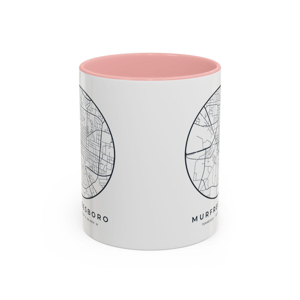 Murfreesboro Street Map Accent Mug