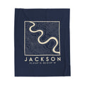 Jackson Topo Map Blanket (Navy)
