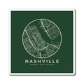 Nashville Street Map Magnet (Forest Green)