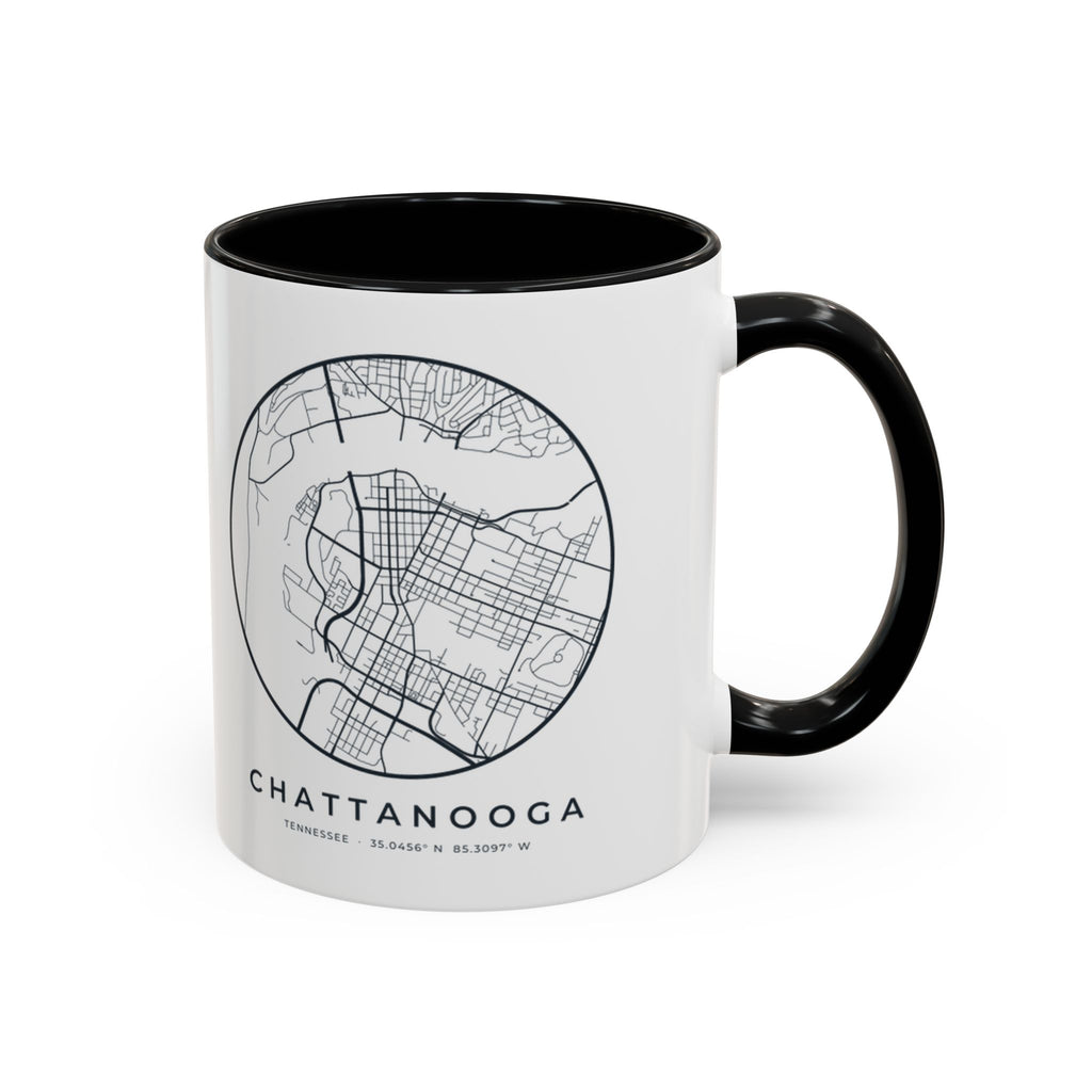 Chattanooga Street Map Accent Mug