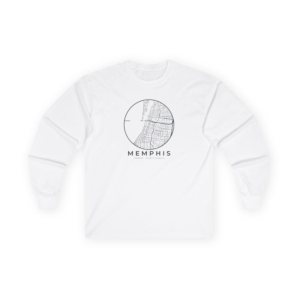 Memphis Street Map Long Sleeve T-Shirt