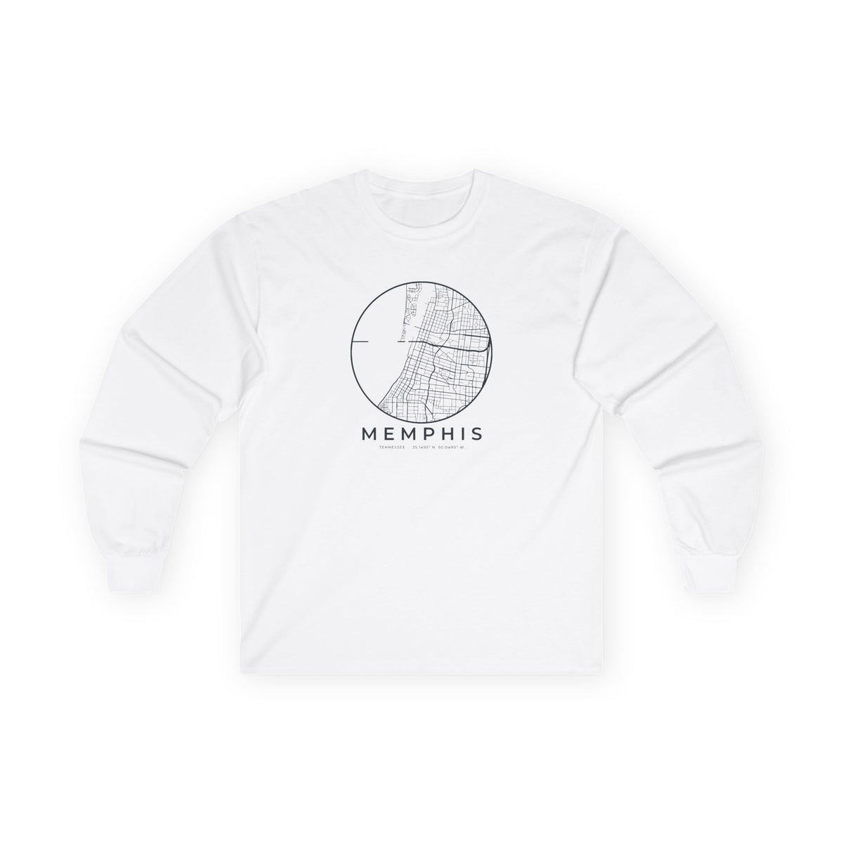 Memphis Street Map Long Sleeve T-Shirt