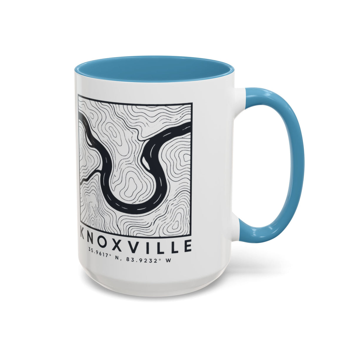 Knoxville Topo Map Accent Mug