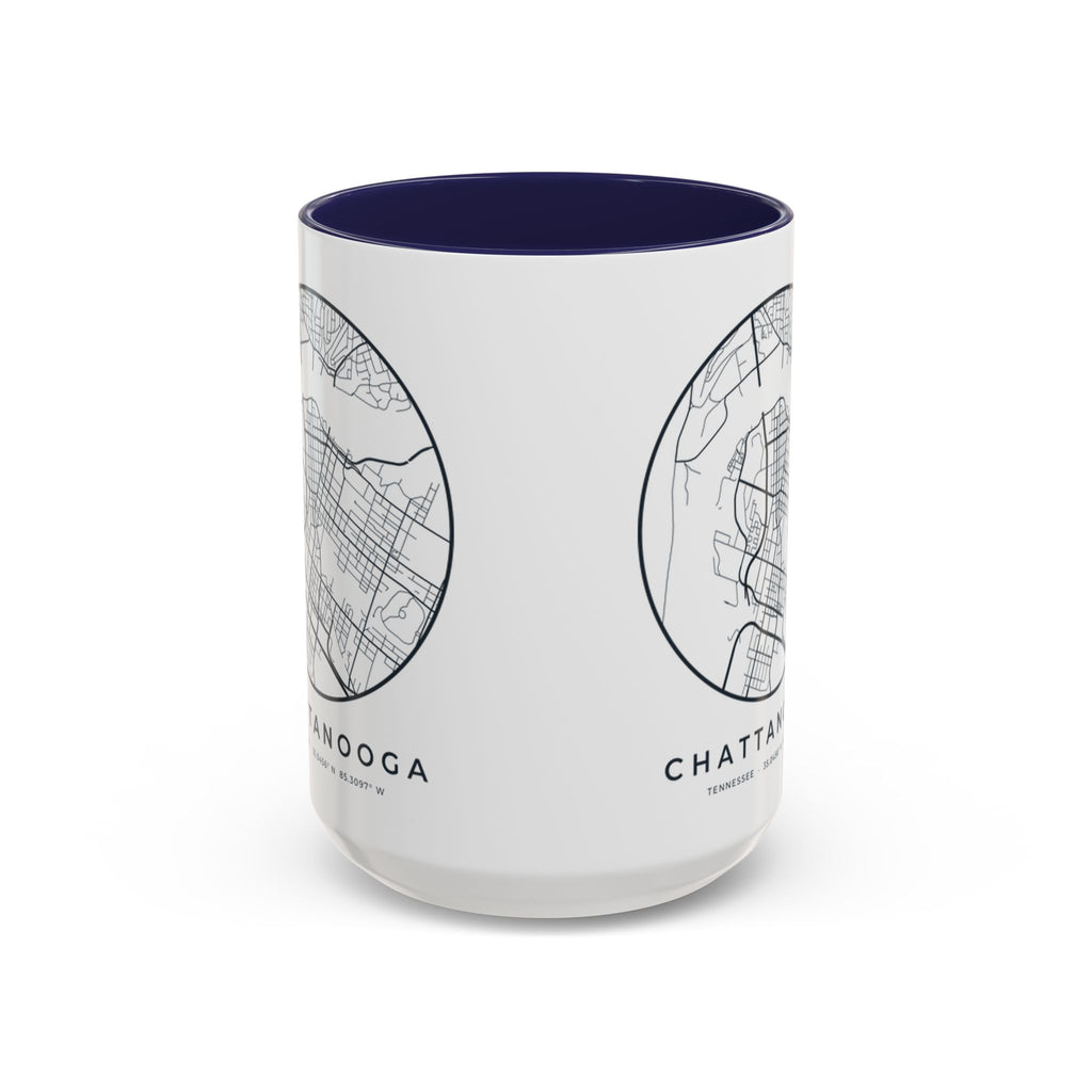 Chattanooga Street Map Accent Mug