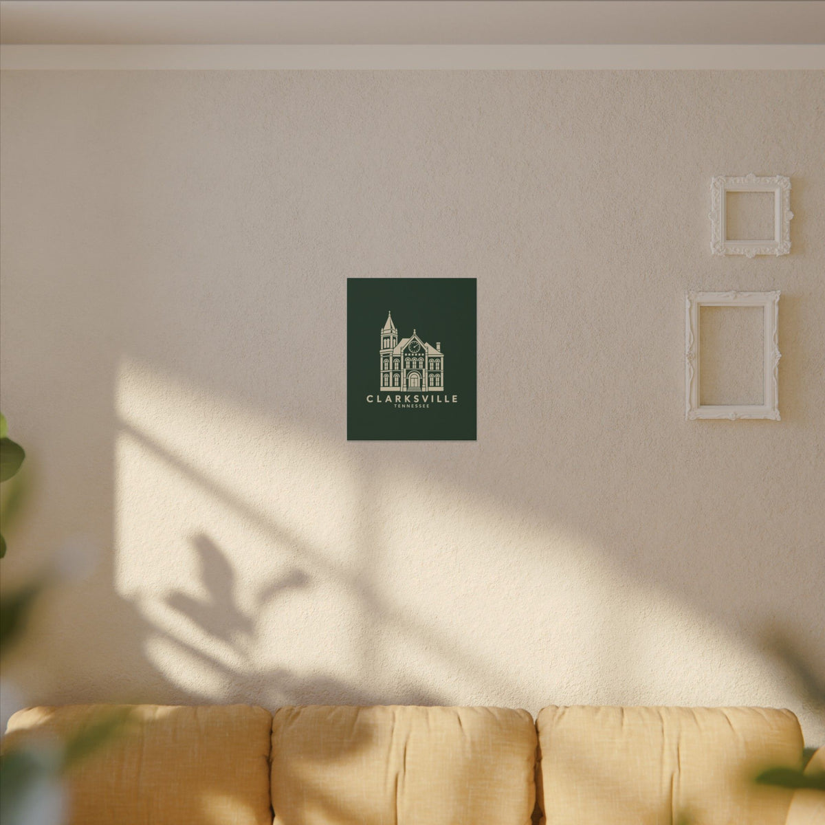 Clarksville Customs House Canvas Print (Forest Green)