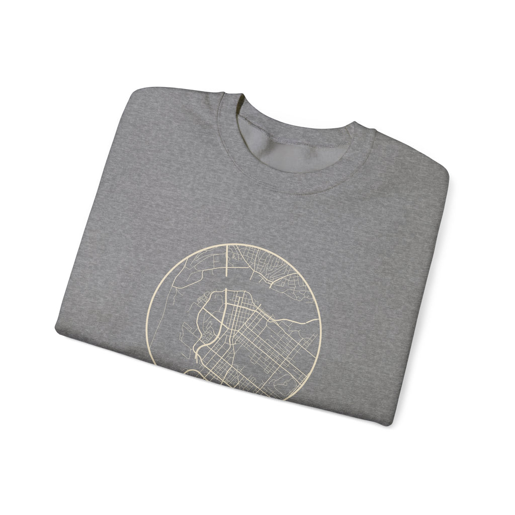 Chattanooga Street Map Crewneck Sweatshirt