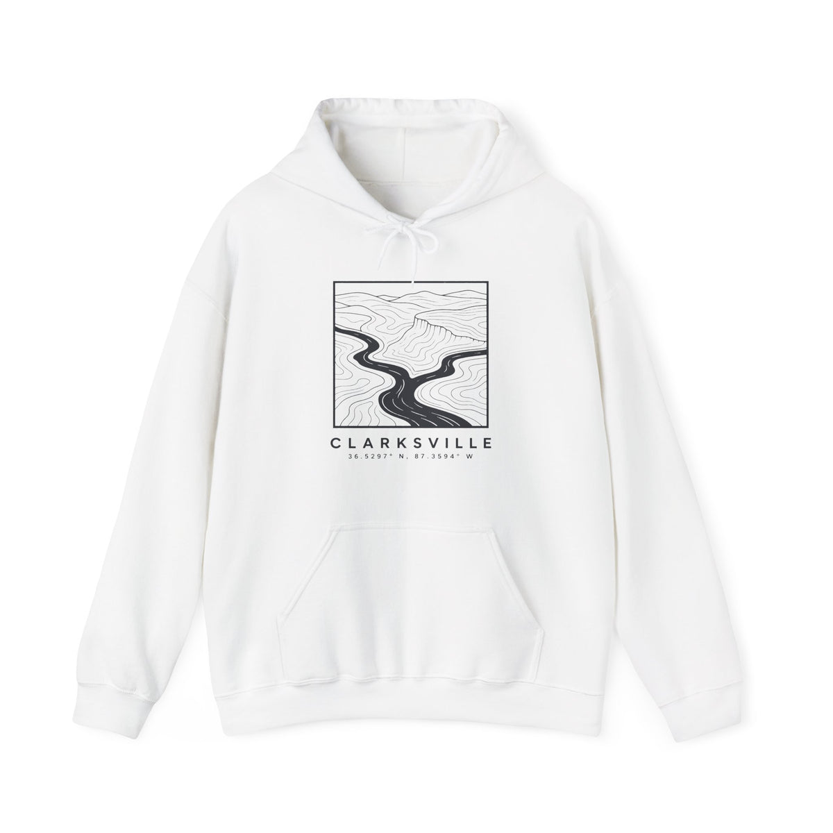 Clarksville Topo Map Hoodie