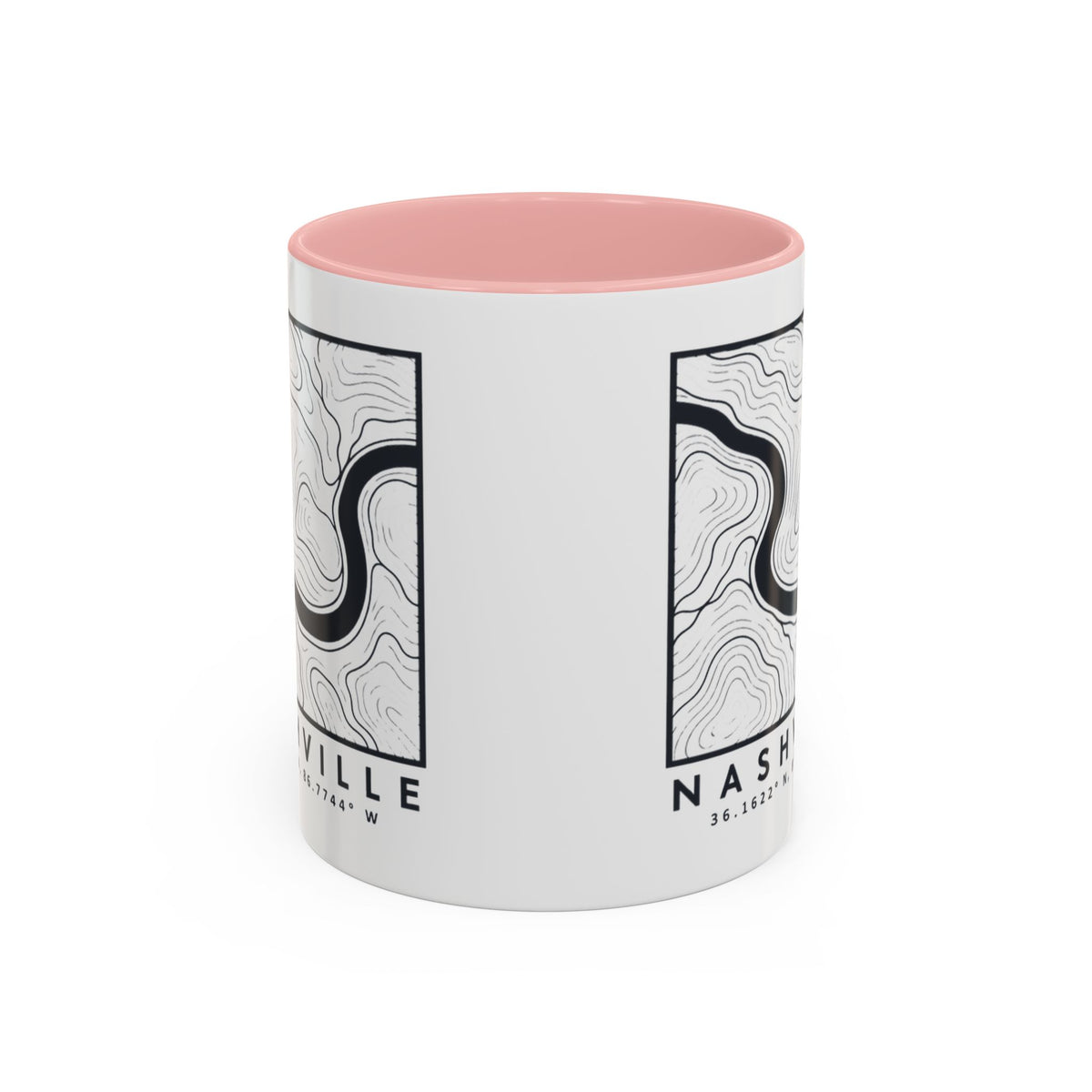 Nashville Topo Map Accent Mug