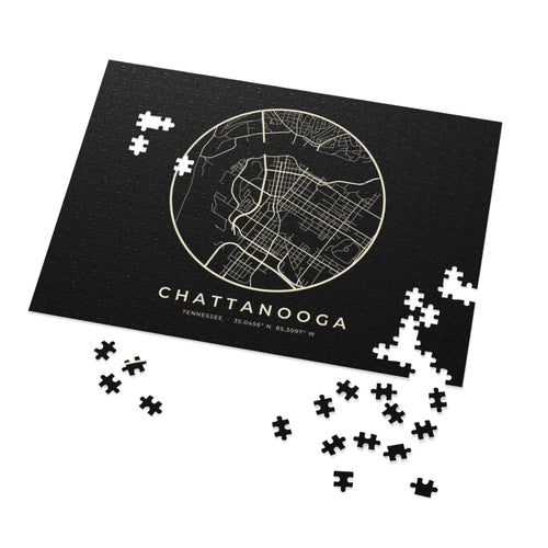 Chattanooga Street Map Puzzle (Black)
