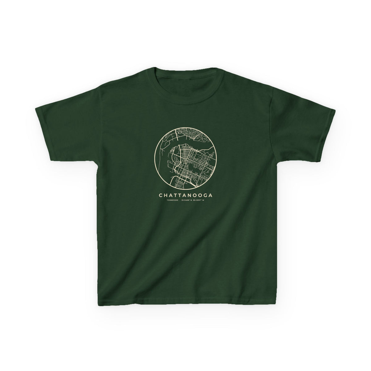Chattanooga Street Map Kids T-Shirt
