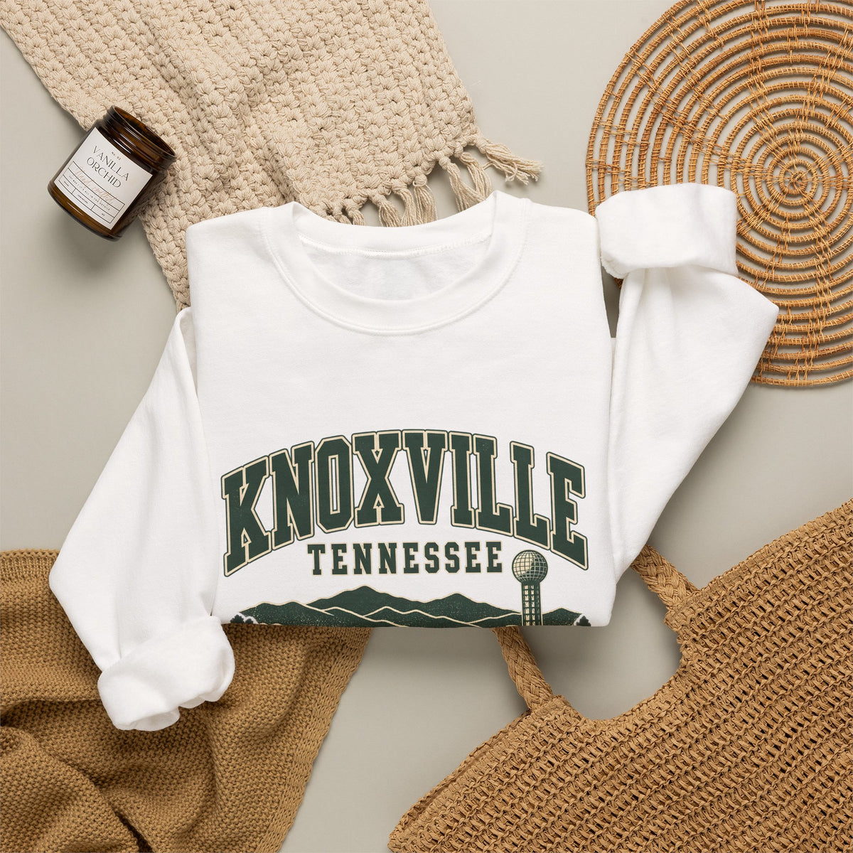 Knoxville Vintage Varsity Crewneck Sweatshirt