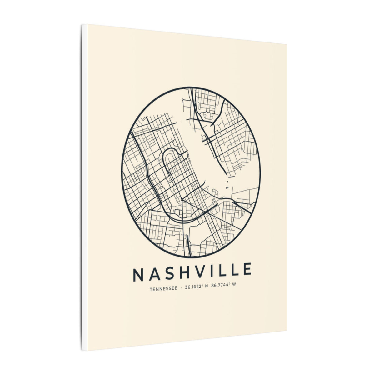 Nashville Street Map Canvas Print