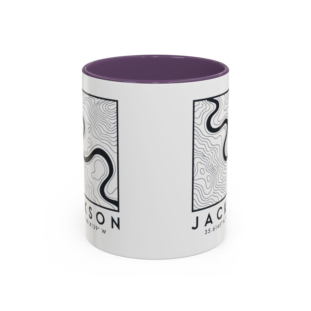 Jackson Topo Map Accent Mug