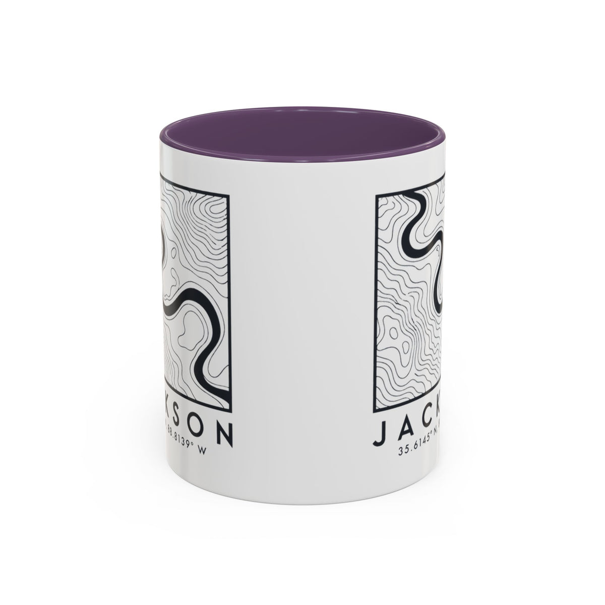 Jackson Topo Map Accent Mug