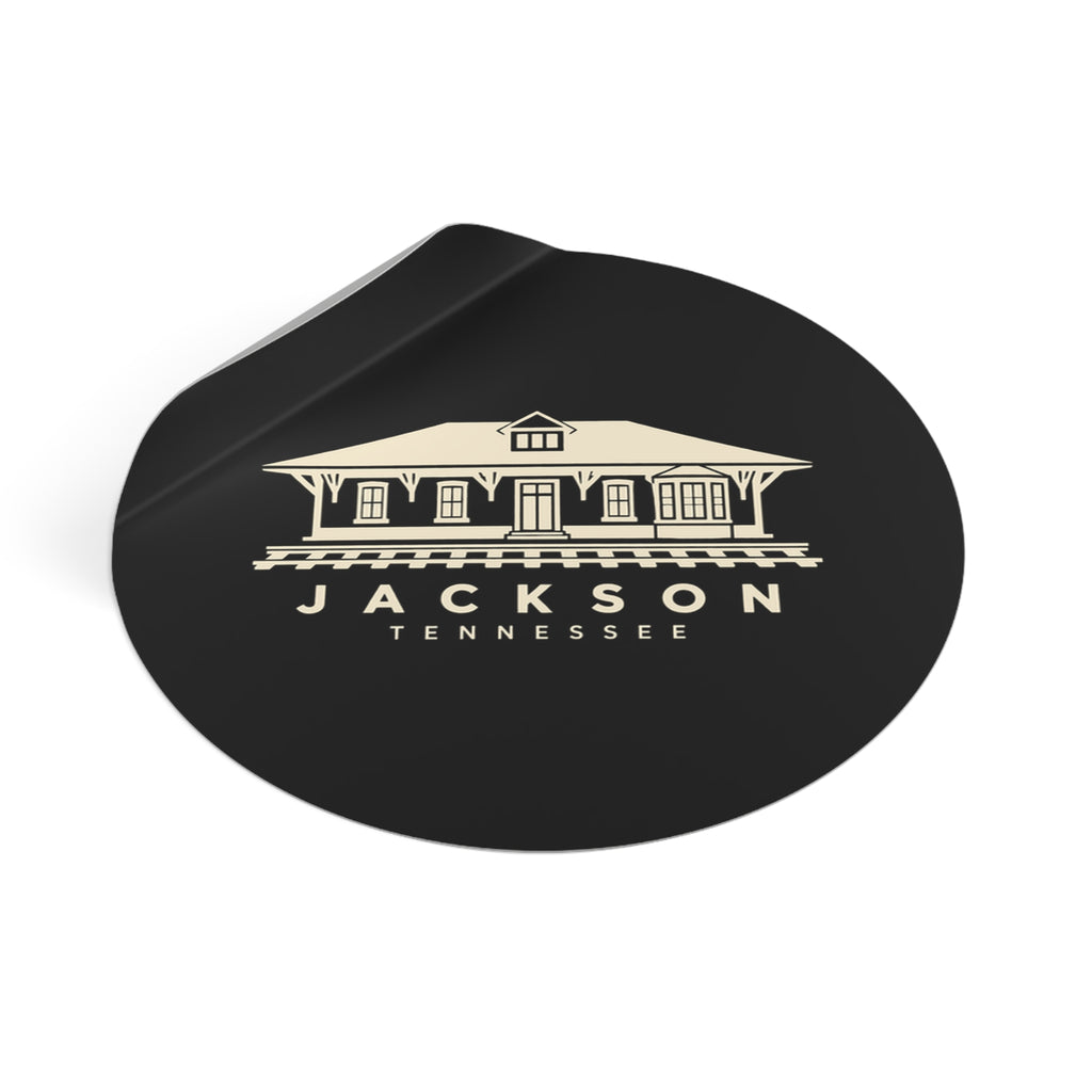 Jackson Train Depot Sticker (Black)