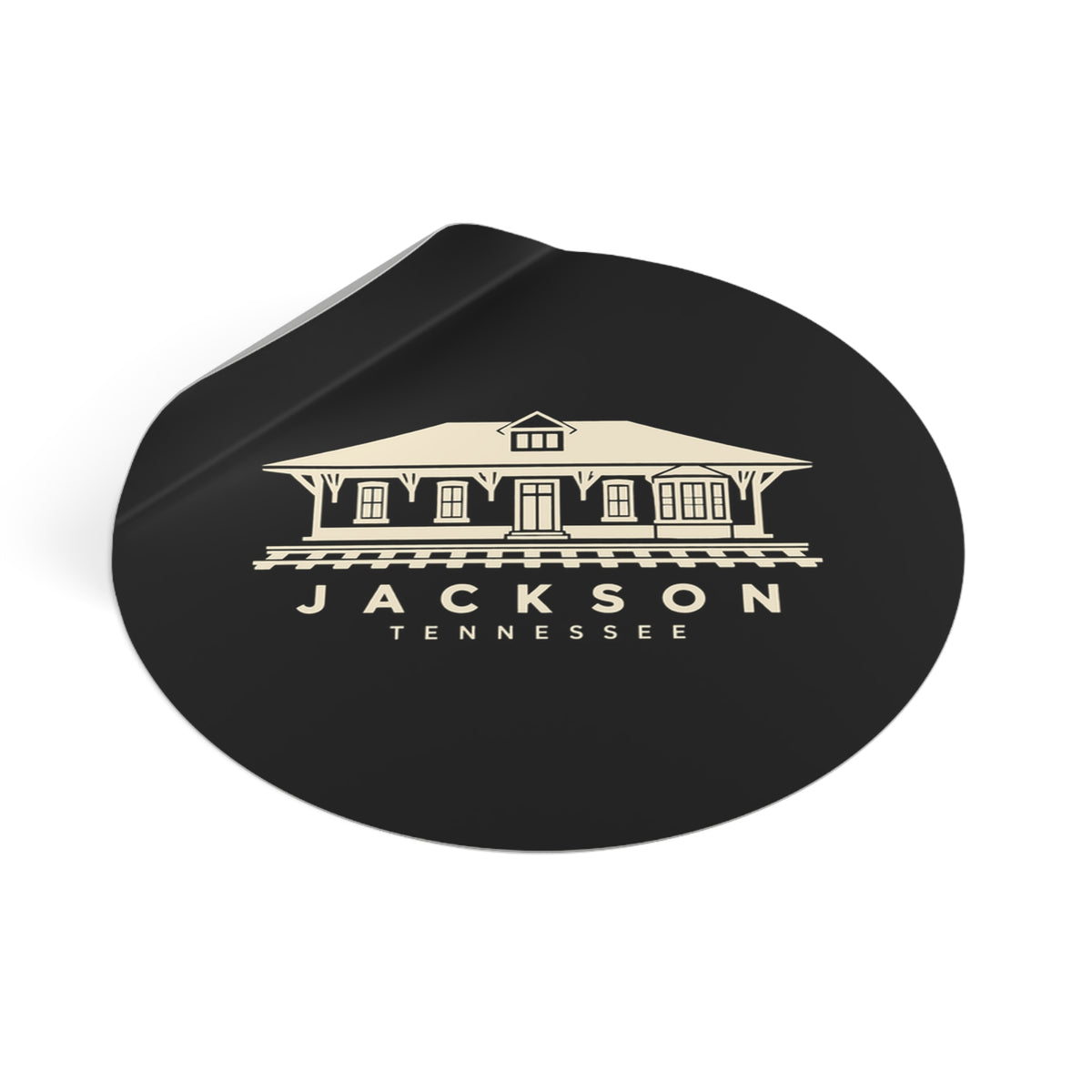 Jackson Train Depot Sticker (Black)