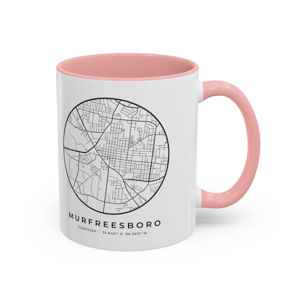 Murfreesboro Street Map Accent Mug