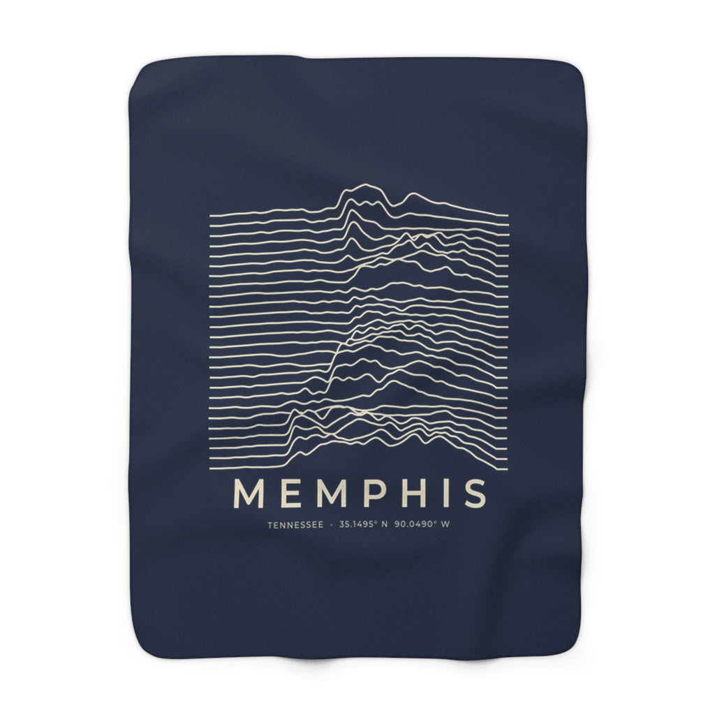 Memphis Ridgeline Sherpa Blanket (Navy)