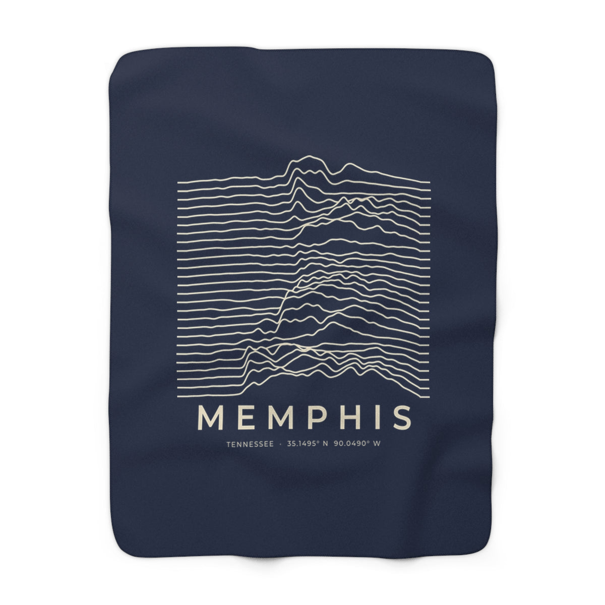 Memphis Ridgeline Sherpa Blanket (Navy)
