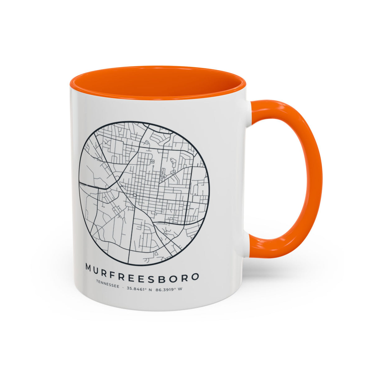 Murfreesboro Street Map Accent Mug