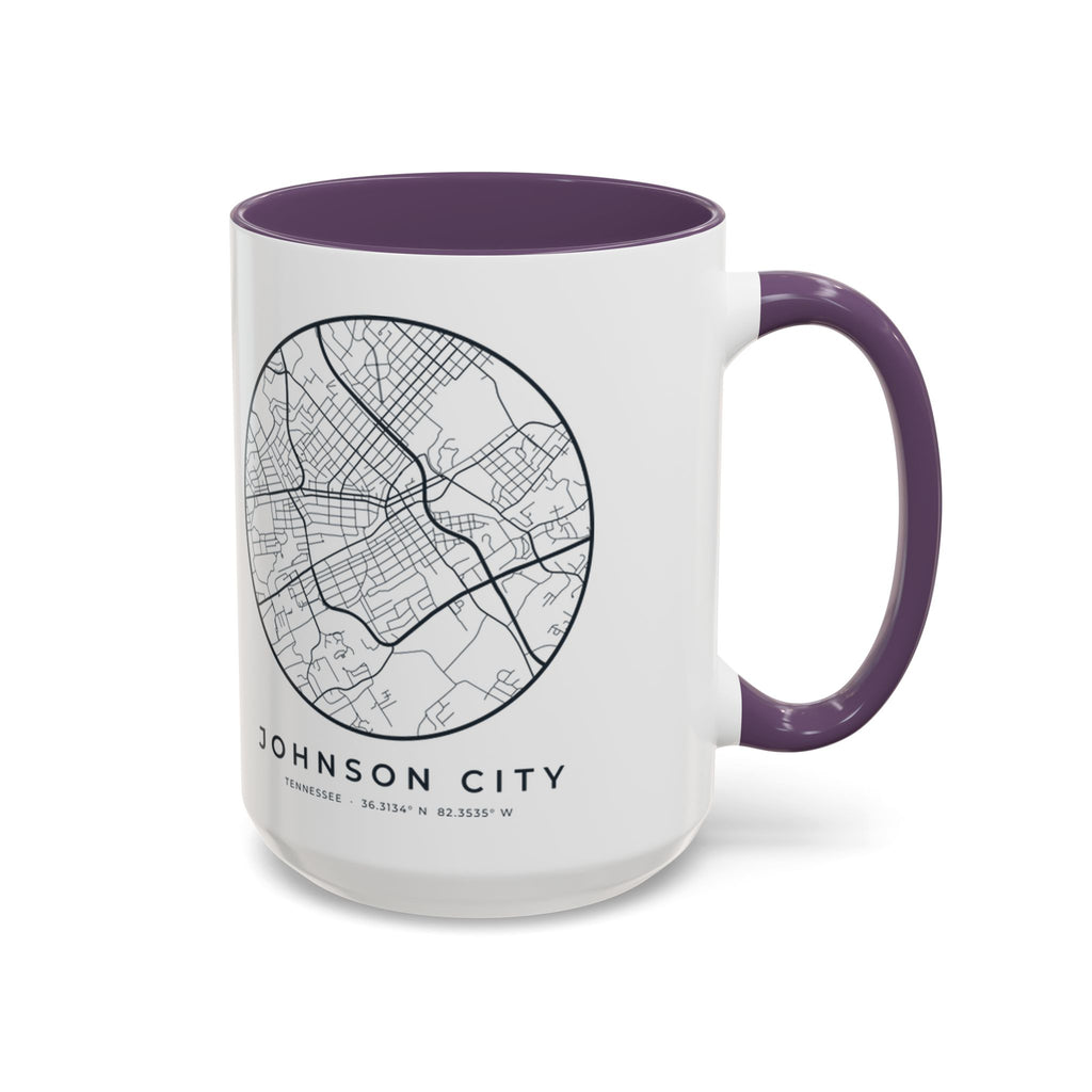 Johnson City Street Map Accent Mug